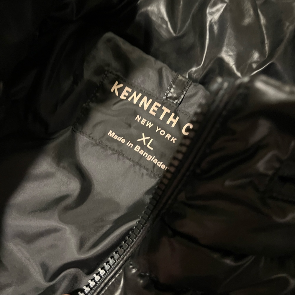 Kenneth Cole Shiny Black Jacket - Picture 3 of 3